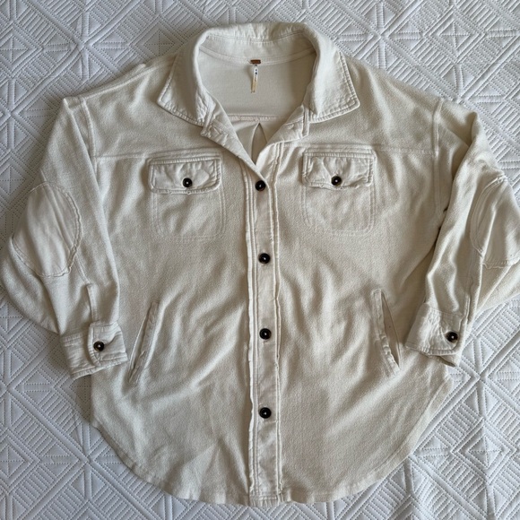 Free People Ruby Fleece Oversized Shirt Jacket Size Small - Picture 11 of 14